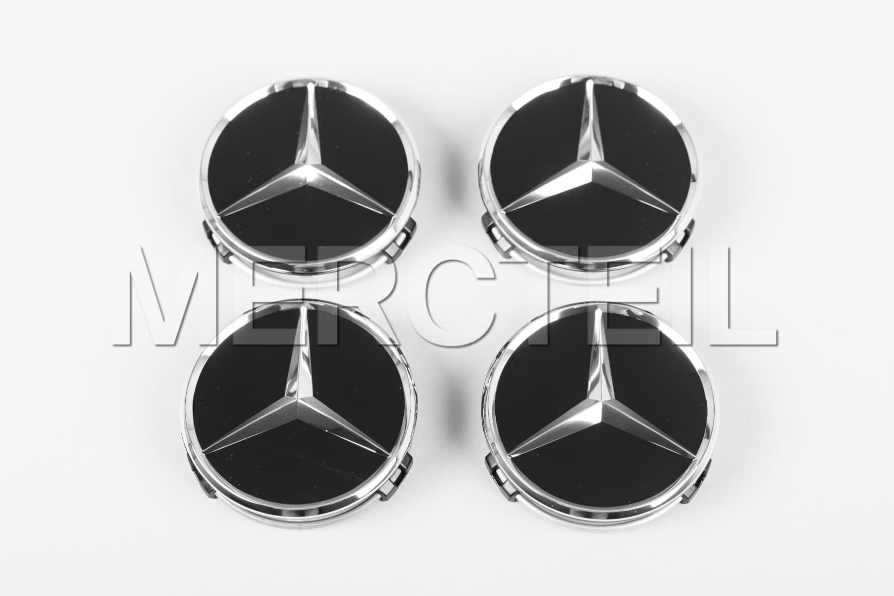 Raised Star Wheel Hubcaps Genuine Mercedes Benz (part number: A22040001259283)