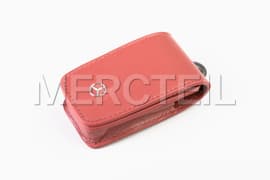 Leather Key Cover Colored in Red 6th Generation Genuine Mercedes-Benz (Part number: B66959265)