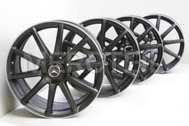 S-Class S63 AMG 10 Spoke Black Matte Forged Rims 217 222 20 Inch Genuine Mercedes-AMG (Part number: A22240106007X36)