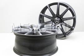 S-Class S63 AMG 10 Spoke Black Matte Forged Rims 217 222 20 Inch Genuine Mercedes-AMG (Part number: A22240106007X36)