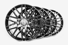 S63 AMG Dark Platinum Forged Rims Set R21 Cross Spoke W/V223 Genuine Mercedes-AMG (Part number: A22340123007Y75)