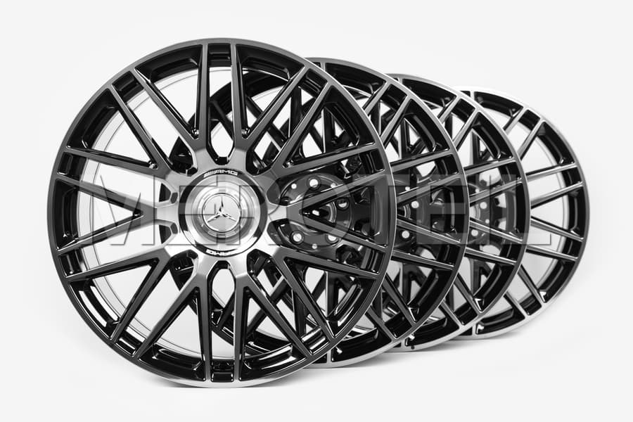 S63 AMG Dark Platinum Forged Rims Set R21 Cross Spoke W/V223 Genuine Mercedes AMG preview 0