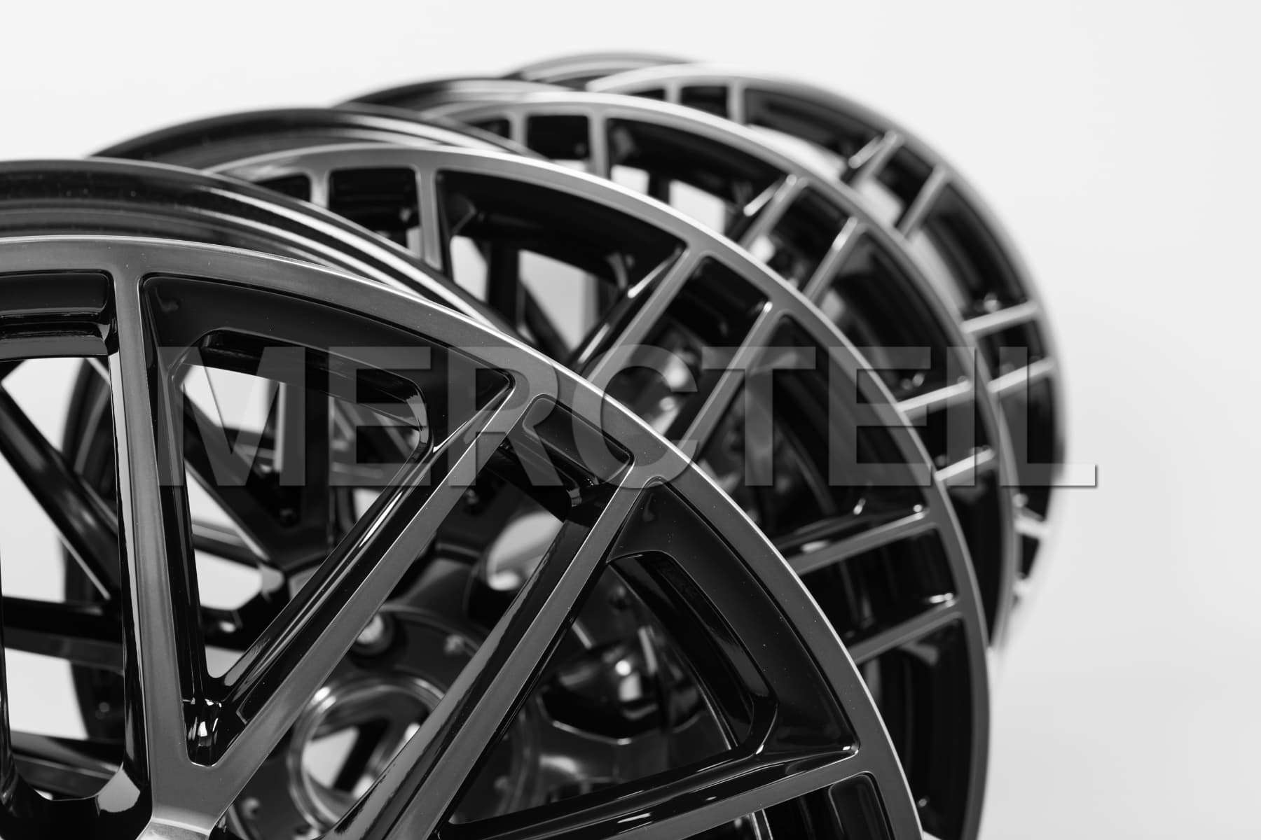 S63 AMG Dark Platinum Forged Rims Set R21 Cross Spoke W/V223 Genuine Mercedes-AMG (Part number: A22340124007Y75)