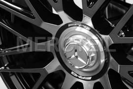 S63 AMG Dunkles Platin Geschmiedetes Felgenset 21 Zoll Kreuzspeiche W/V223 Original Mercedes-AMG (Teilenummer: A22340123007Y75)