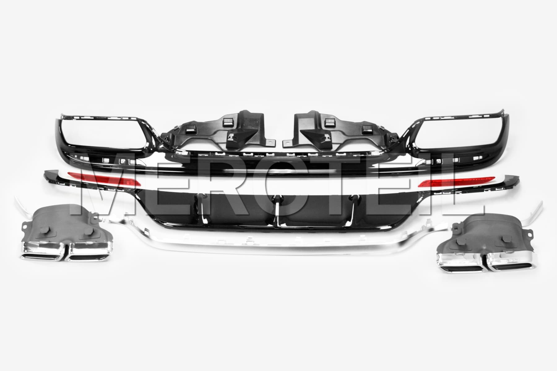 Mercedes S63 Diffusor AMG Chrom Nachrüstungssatz für S-Klasse Coupe (Teilenummer: A2054900427)