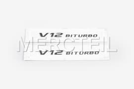 S65 AMG V12 BiTurbo Decal Genuine Mercedes AMG (part number: A2228175300)