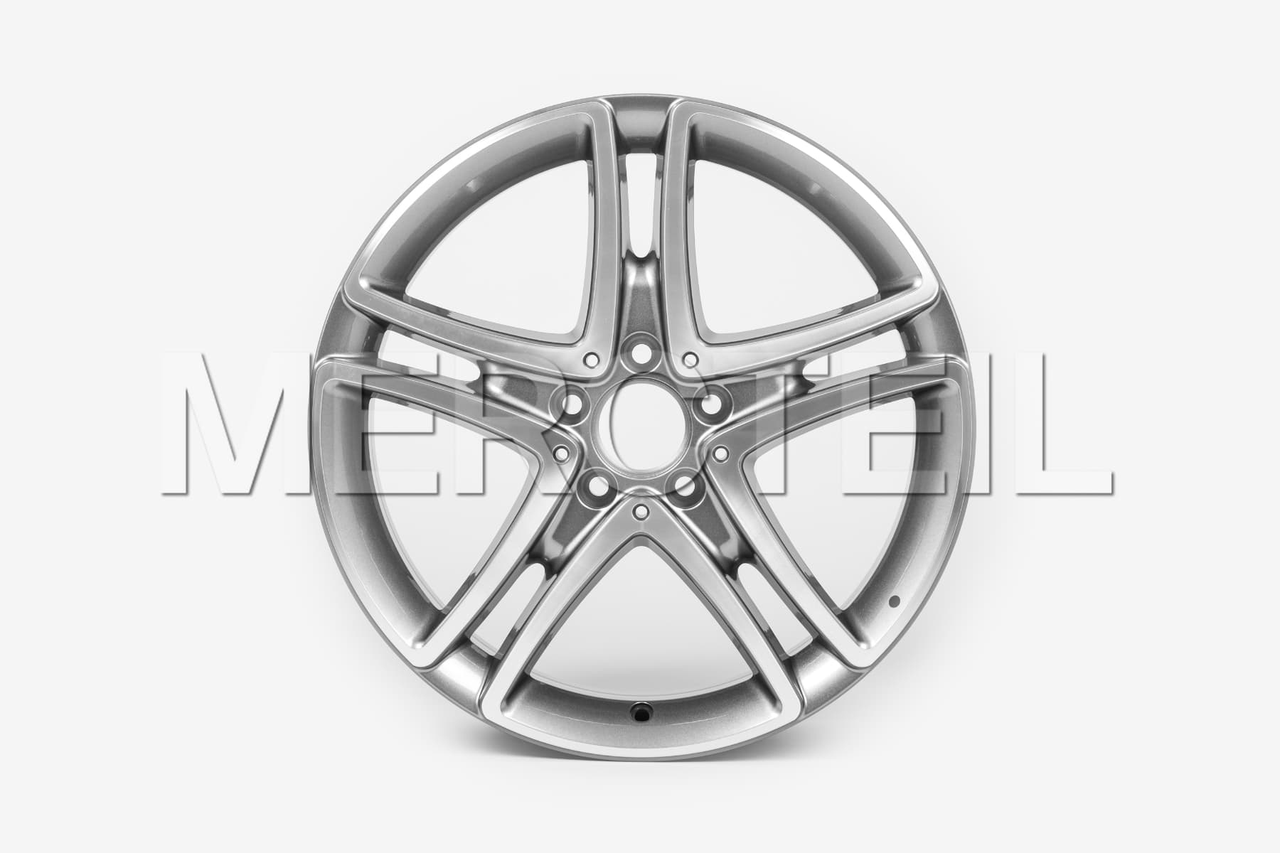 S-Class 5 Twin Spoke R18 Himalaya Gray Wheel Set A/C217 W/V/X222 Genuine Mercedes-Benz (Part number: A22240119007X21)