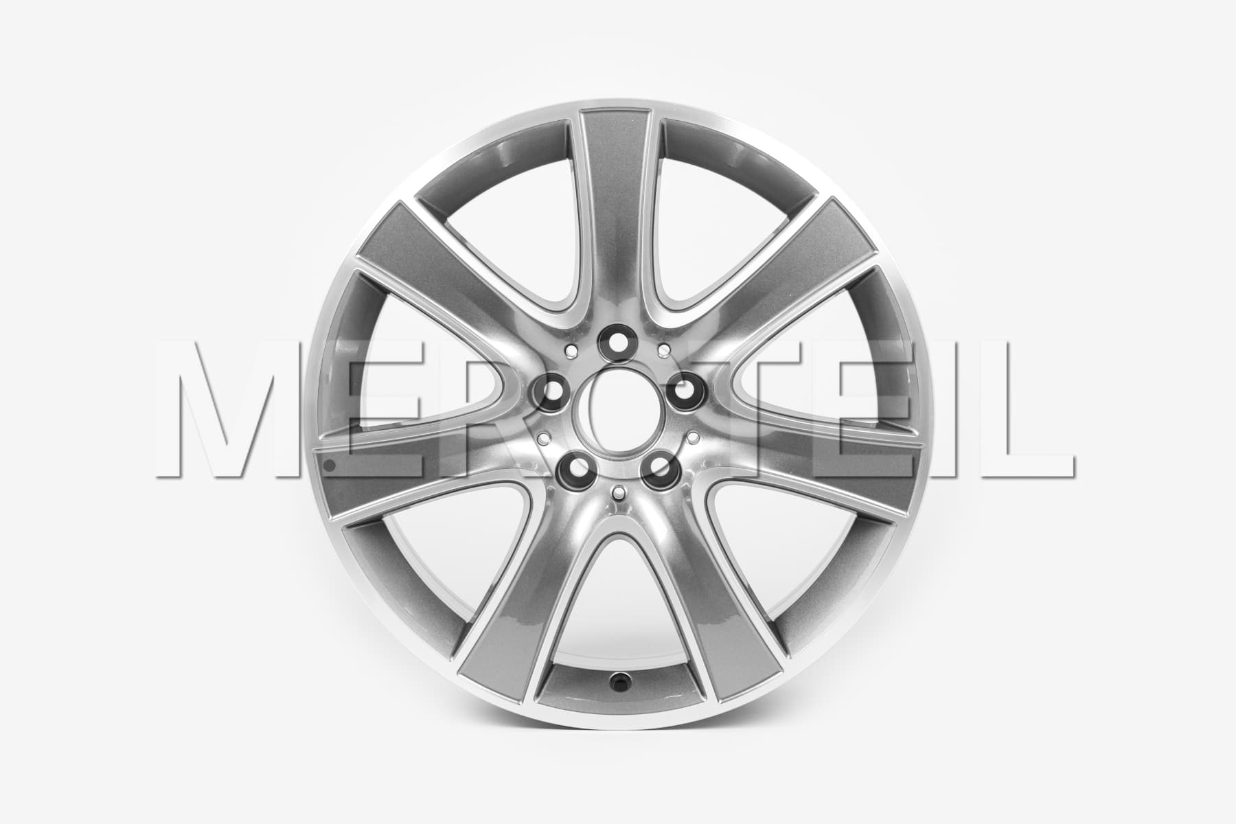 S-Class 7 Spoke R18 Himalaya Gray Wheel Set A/C217 W/V222 Genuine Mercedes-Benz (Part number: A22240110027X21)