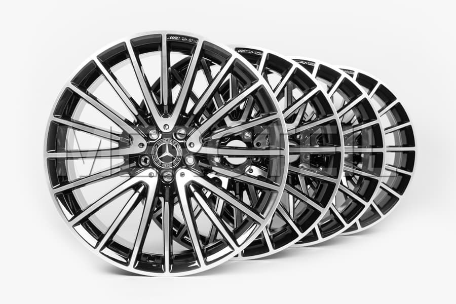S Class AMG Wheels Set Multi Spoke Black High Sheen 21 Inch W223 / V223 Genuine Mercedes AMG preview 0