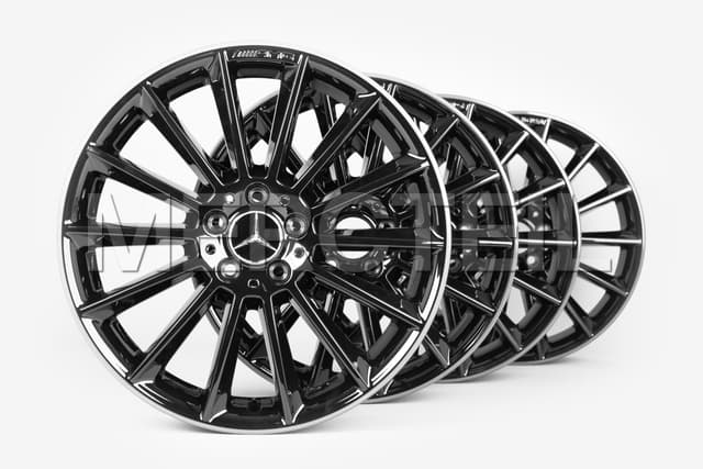 S Class Black Polished Multi Spoke Wheels W223 Genuine Mercedes AMG preview
