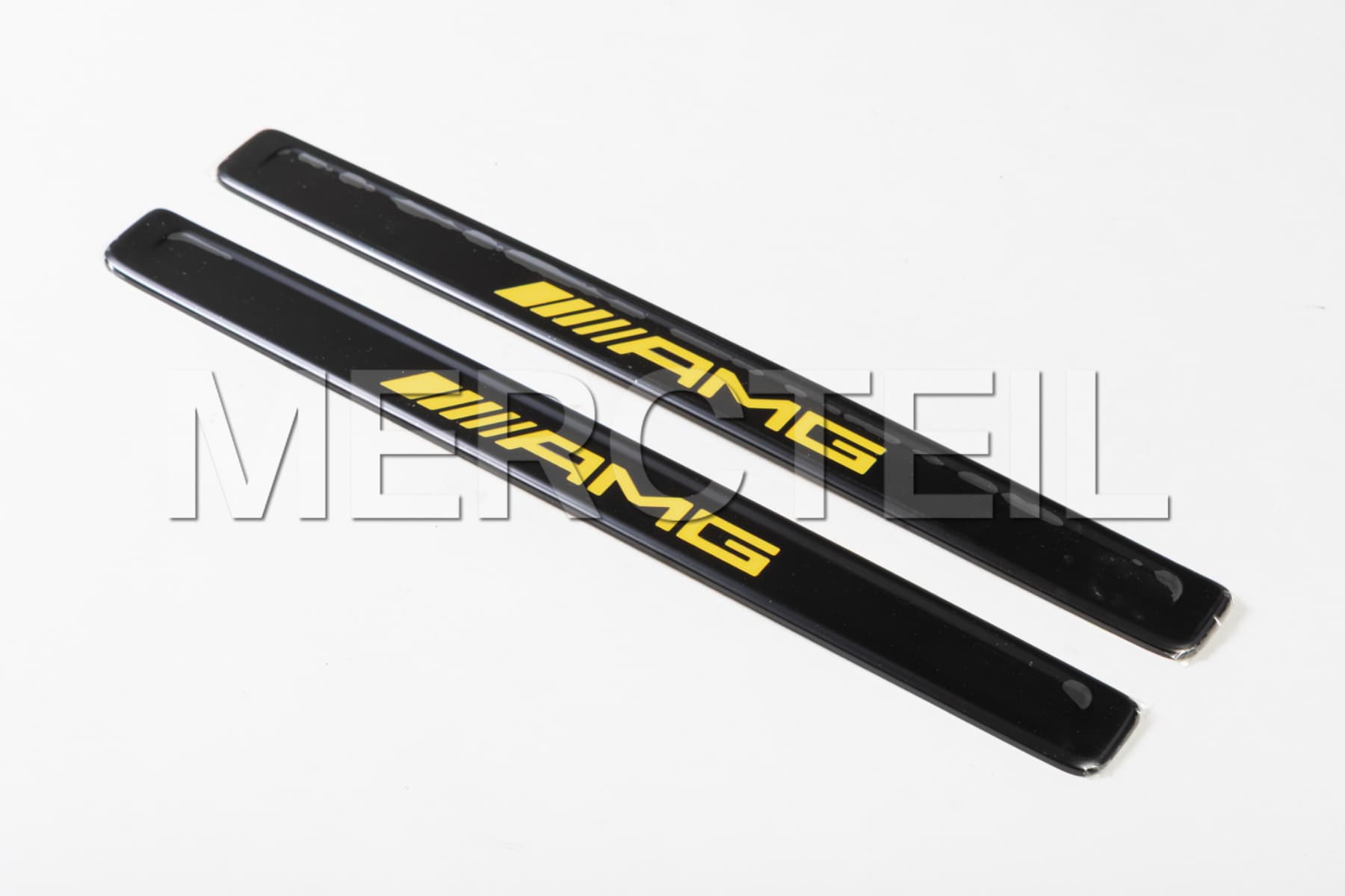 S-Class Front Exchangeable AMG Black Yellow Covers Set For Illuminated Door Sills W223/V223 Genuine Mercedes-AMG A2236804507