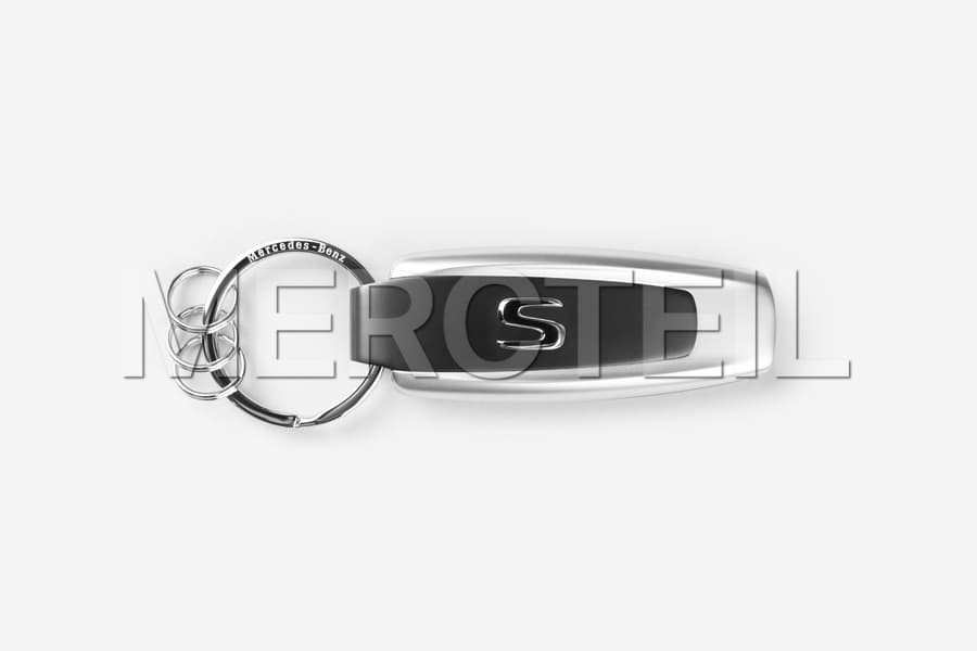 S Class Model Series Black Silver Keychain Key Ring Genuine Mercedes Benz preview 0