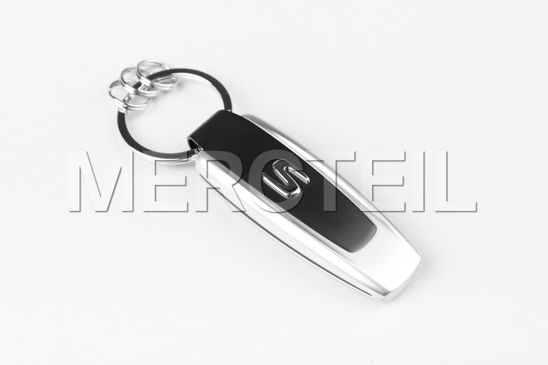 S-Klasse Modellreihe Schlüsselanhänger in Schwarz Silber Original Mercedes-Benz (Teilenummer: B66958419)