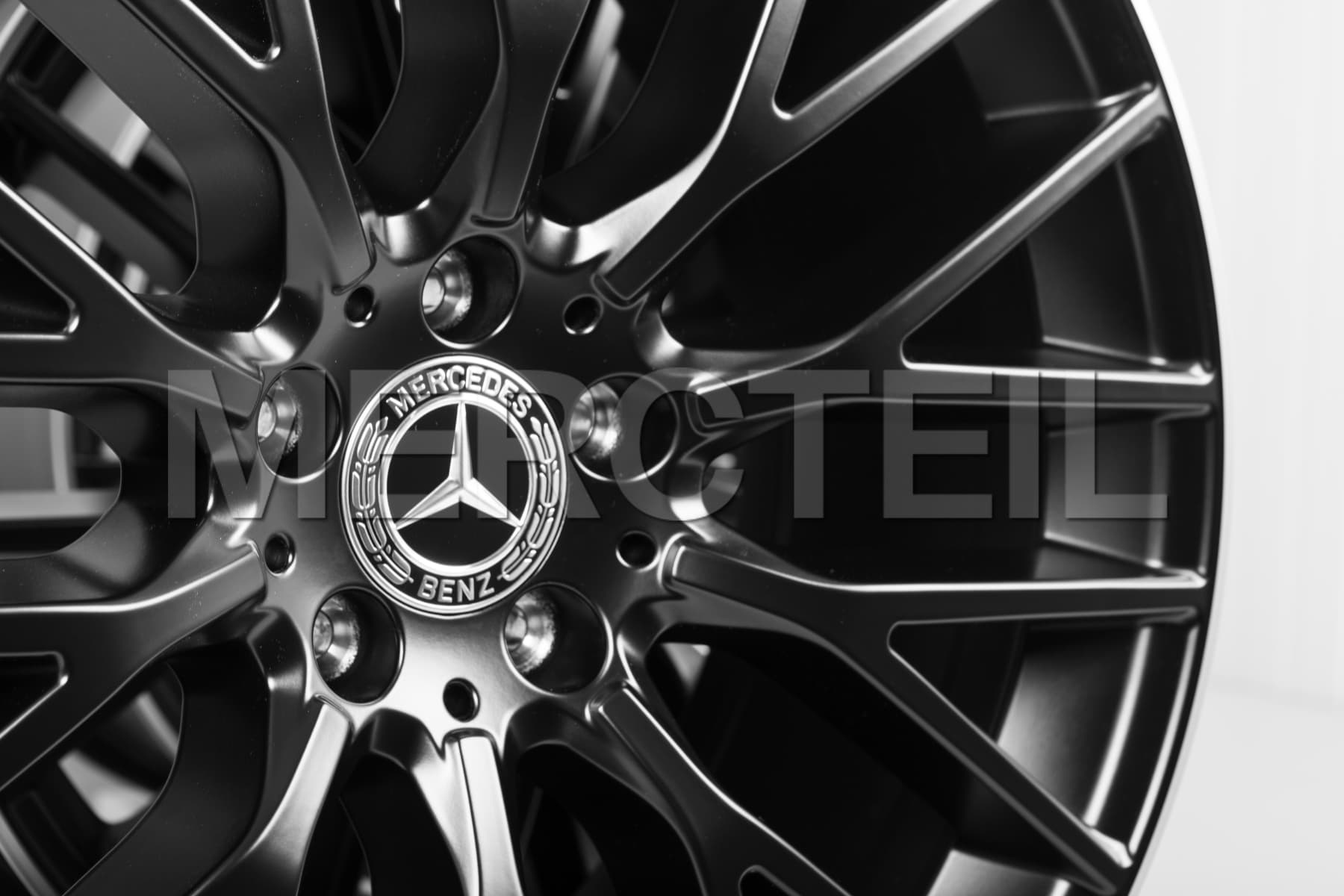 S Class Rim Set Black Matte 20 Inch Y Spoke W223 V223 Genuine Mercedes Benz (part number: A22340138007X71)