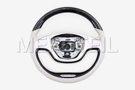 Leather White Steering Wheel With Poplar Trims for S-Class W222 (part number: 	
A22246056038R85)