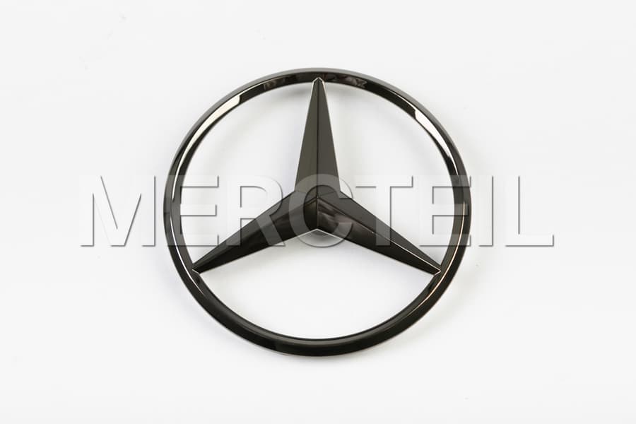 SL Roadster Tailgate Star Badge - Black Chrome Night Package R232 Genuine Mercedes AMG preview 0