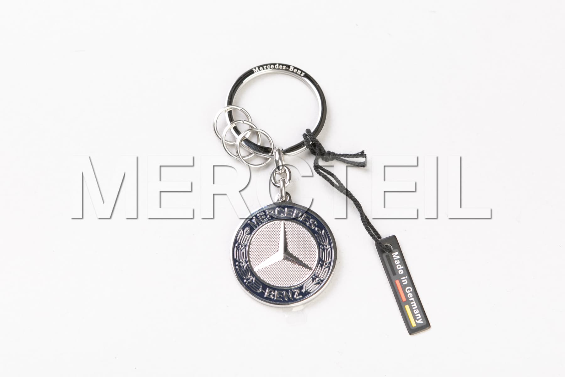 Stuttgart Silver Stainless Steel Keychains Genuine Mercedes-Benz Collection (Part number: B66041524)