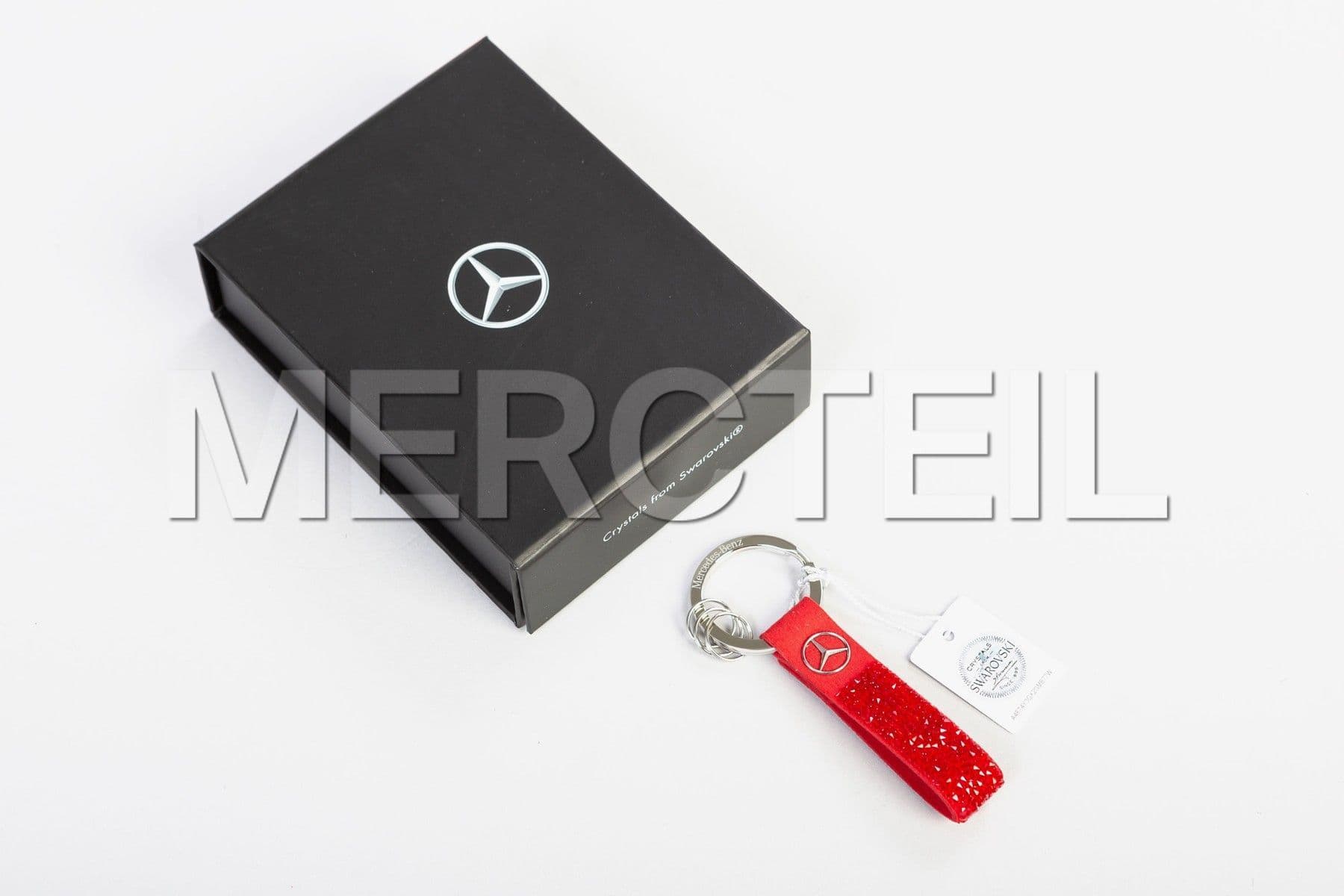 SWAROVSKI Keyring Red Alcantara Genuine Mercedes Benz Collection (part number: B66953270)