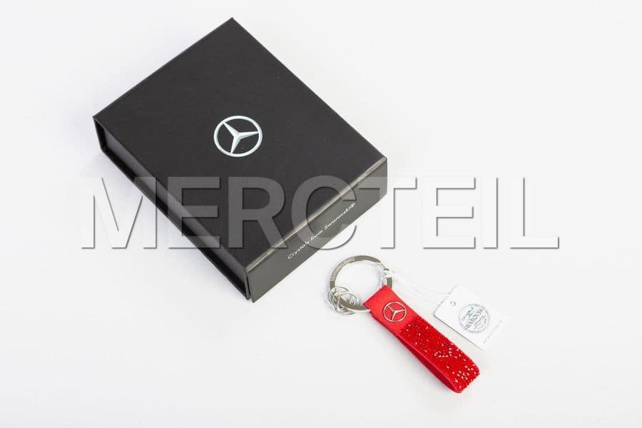 SWAROVSKI Keyring Red Alcantara Genuine Mercedes-Benz Collection
