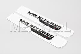 AMG GT V8 BiTurbo Decals Colored in Black C192 Genuine Mercedes-AMG A2328175600