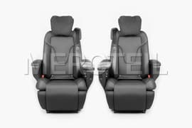 V Class Facelift Black Luxury Leather Rear Seats Set W447 Genuine Mercedes-Benz A44894008019E38, A44894009019E38