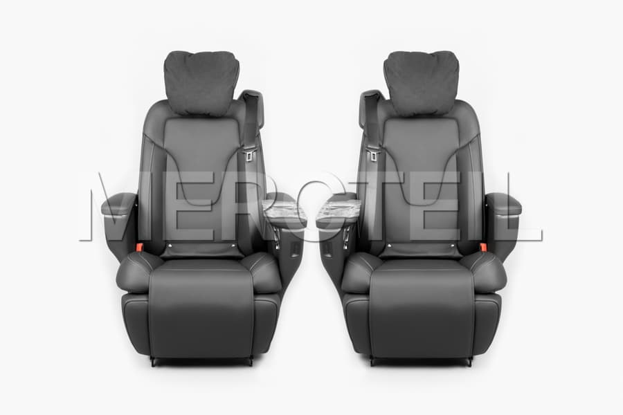 V Class Facelift Black Luxury Leather Rear Seats Set W447 Genuine Mercedes Benz preview 0