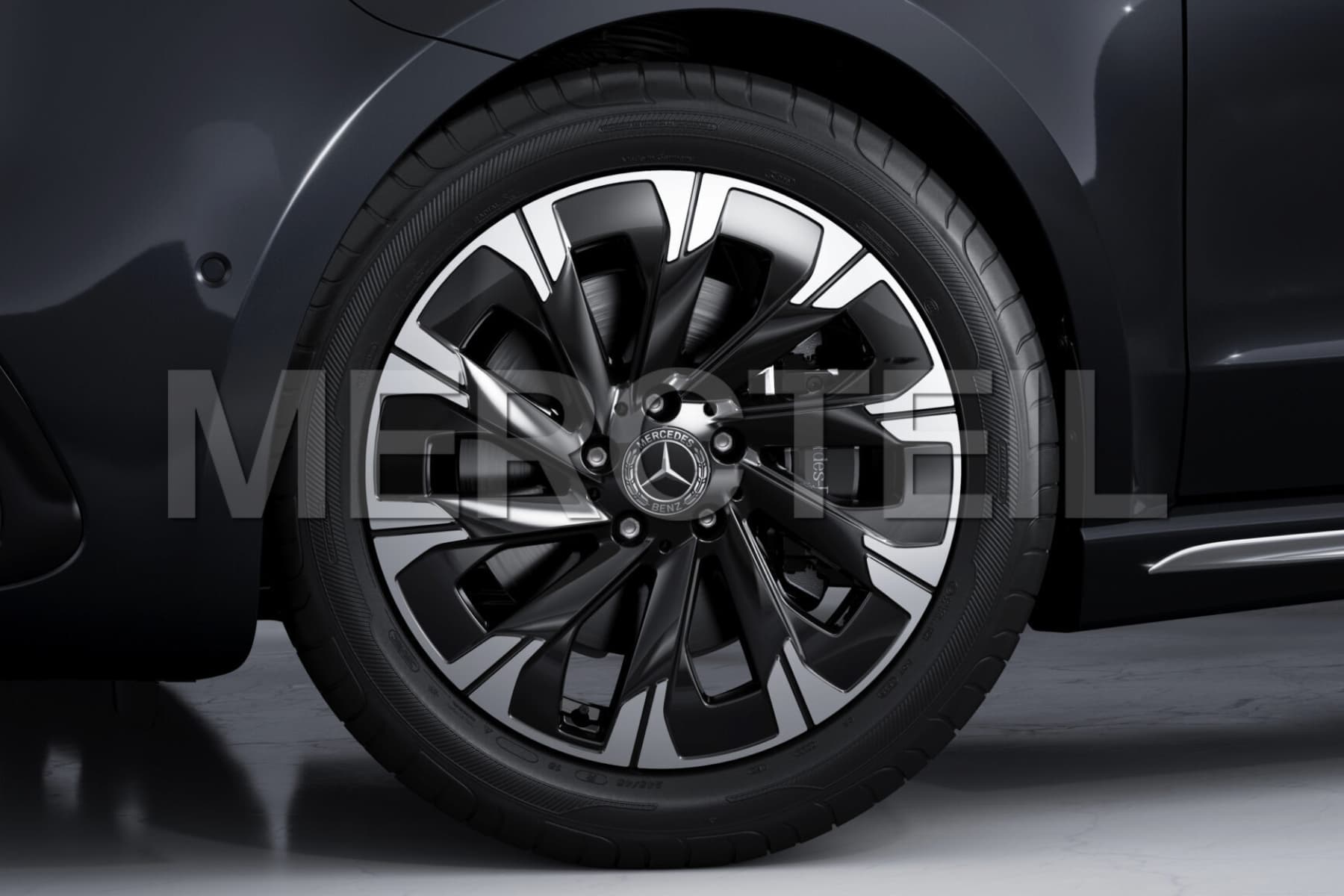 V-Class Facelift II 10 Spoke Light Alloy Wheels Glossy Finish With Black 18 Inch W447 Genuine Mercedes-Benz A44740183007X23