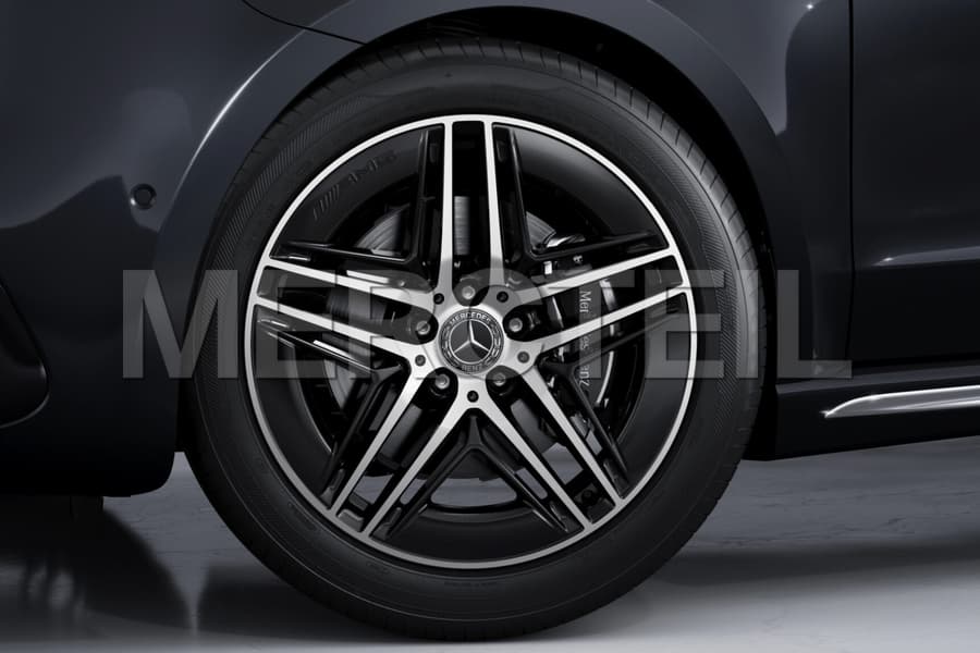 V Class Facelift II AMG 5 Quadruple Spoke Light Alloy Wheels Glossy Finish with Black W447 Genuine Mercedes AMG preview 0