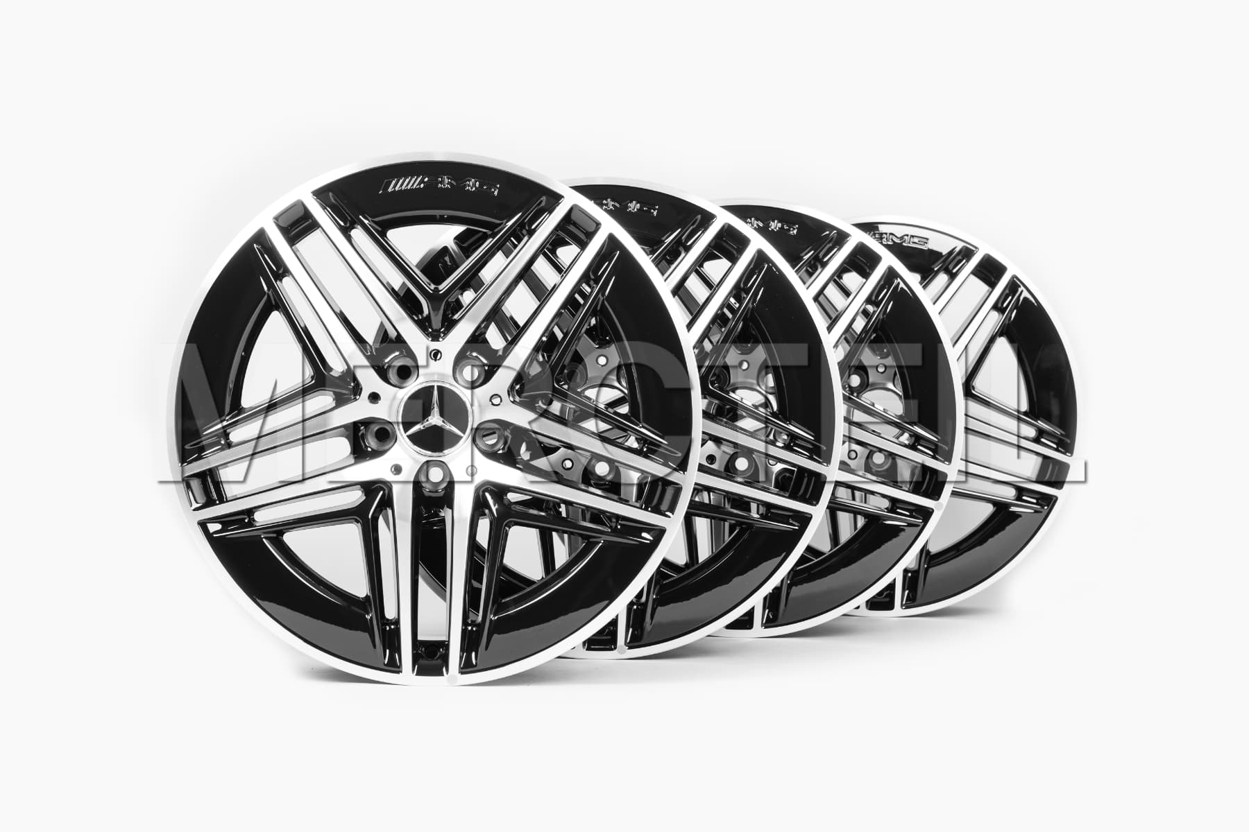 V-Class Facelift II AMG 5 Quadruple Spoke Light Glossy Finish with Black Alloy Wheels W447 Genuine Mercedes-AMG A44740180007X23