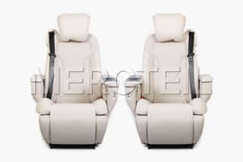 V Class Facelift Silky Beige Luxury Leather Rear Seats Set W447 Genuine Mercedes-Benz A44894008018R85, A44894009018R85